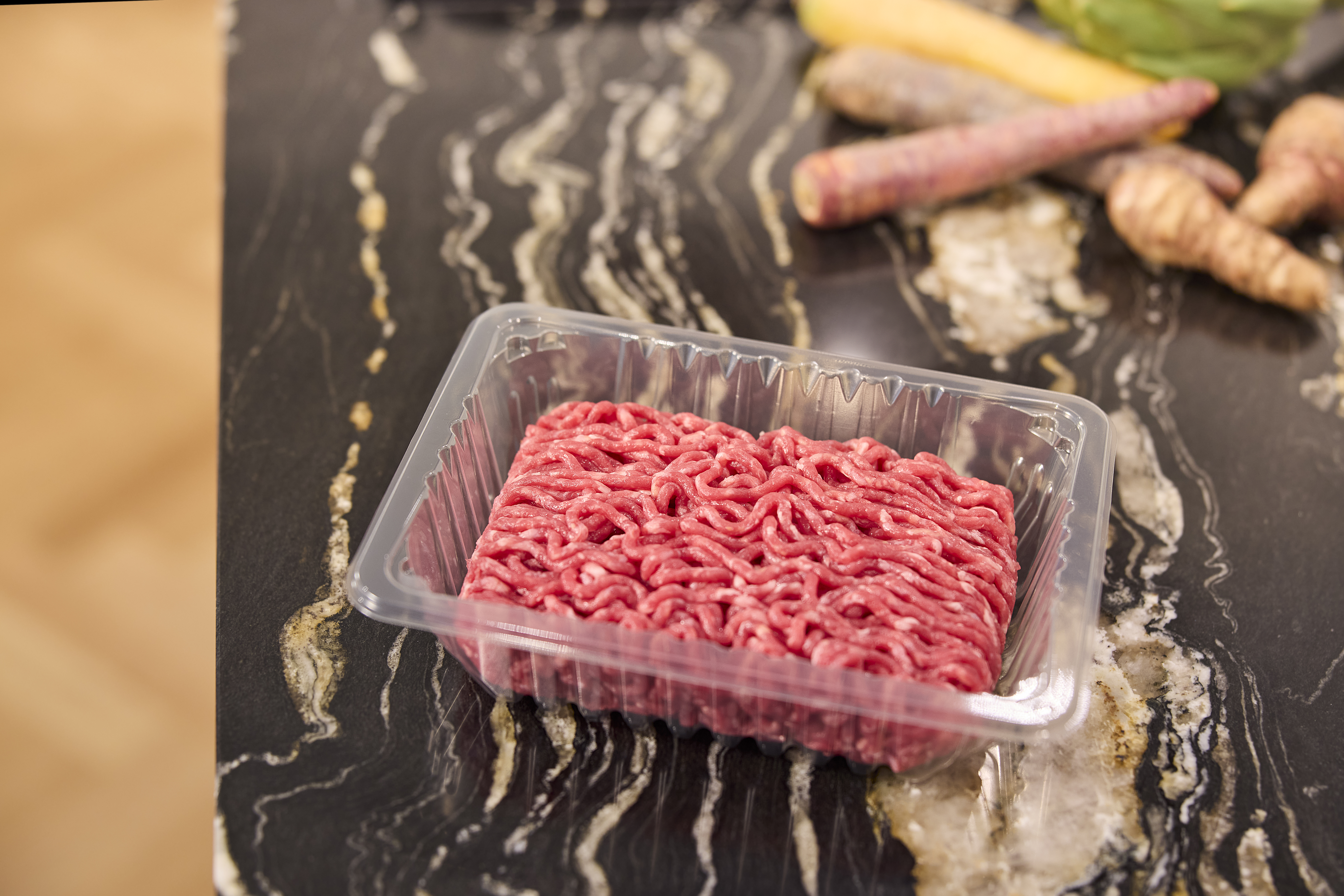 Clear tray R-PET_10 pct_Minced meat_Kitchen