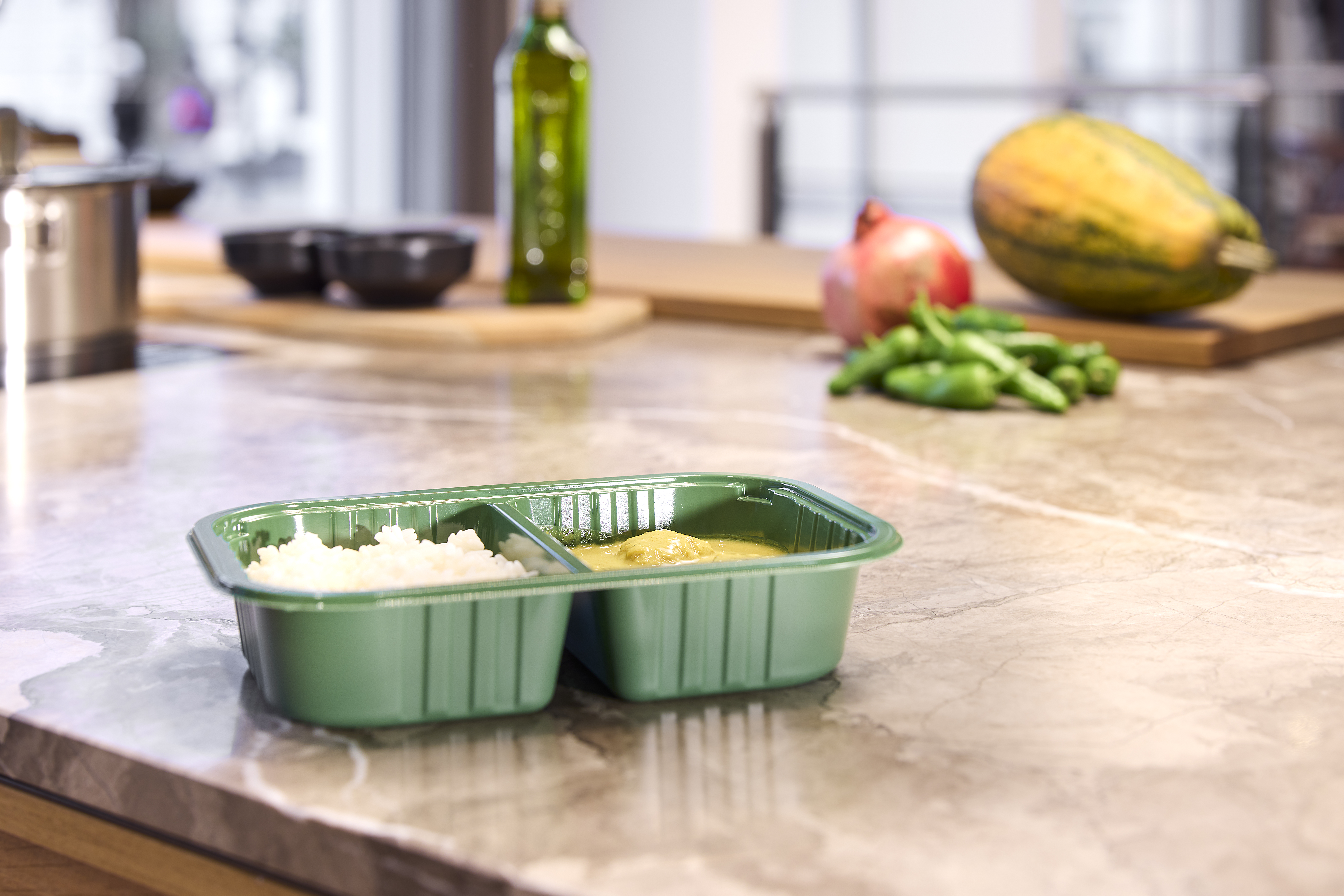 CPET_Green_Rice and curry dish_meat balls_Kitchen (2)