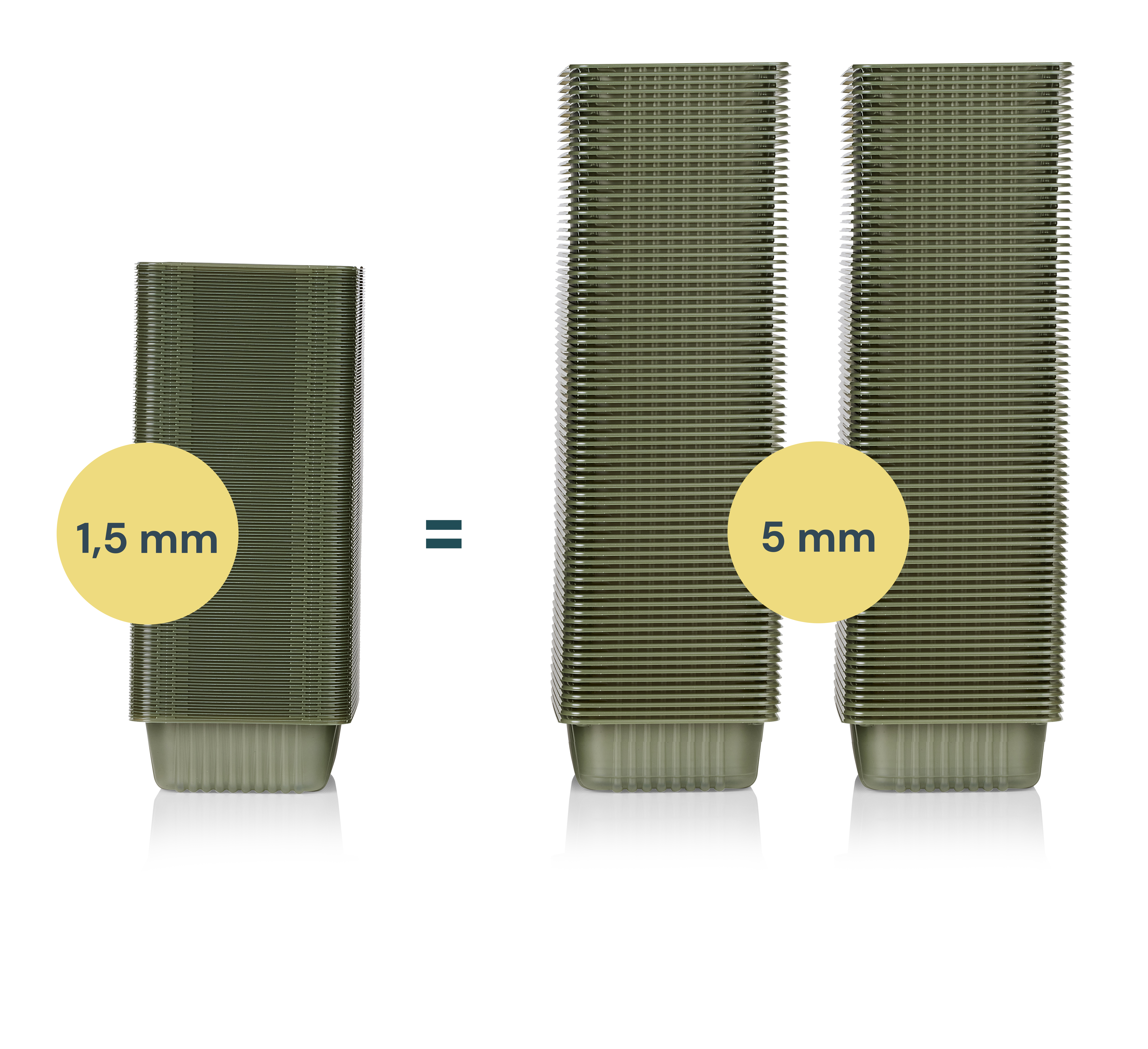 Green Evolve PET Stacking trays